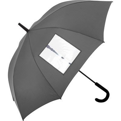 Picture of SPECIAL AUTOMATIC REGULAR UMBRELLA with Clear Transparent Window in Grey