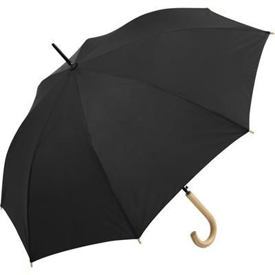 Picture of SUSTAINABLE AUTOMATIC REGULAR UMBRELLA with Cover in Black.