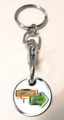 Picture of TROLLEY COIN KEYRING.