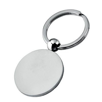 Picture of SILVER CHROME ROUND KEYRING