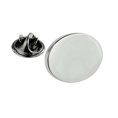 Picture of PLAIN OVAL ENGRAVEABLE LAPEL PIN BADGE