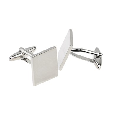 Picture of SILVER FINISH SQUARE CUFF LINKS.