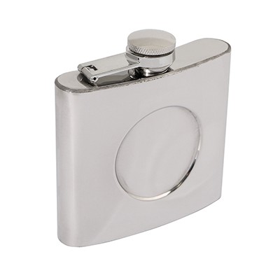 Picture of 5OZ POLISHED HIP FLASK with 50mm Recess.