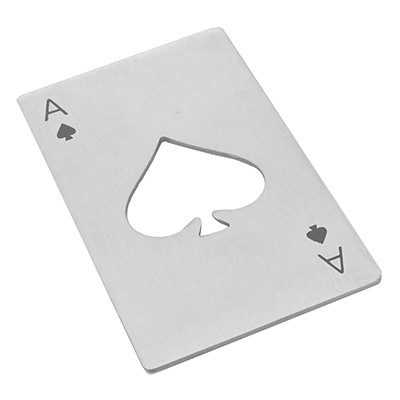 Picture of MATT FINISH ACE OF SPADES BOTTLE OPENER in Gift Pouch