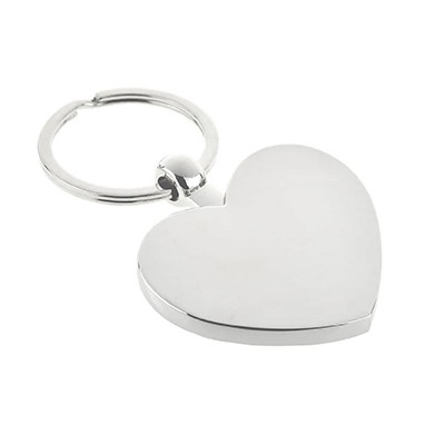 Picture of DELUXE SILVER HEART KEYRING.