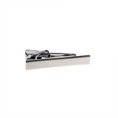 Picture of SLIM OR SKINNY TIE SIZE PHODIUM PLATED PLAIN TIE CLIP