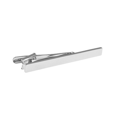 Picture of RHODIUM PLATED SQUARE CORNERS TIE CLIP