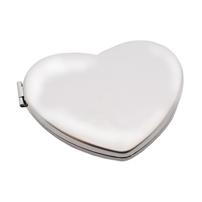 Picture of HEART SHAPE HANDBAG MIRROR SILVER FINISH