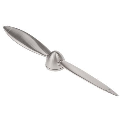 Picture of PROPELLER LETTER OPENER in Brushed Silver Metal Finish