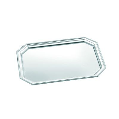 Picture of OCTAGONAL METAL SERVING TRAY in Silver