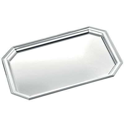 Picture of OCTAGONAL METAL TRAY in Silver.