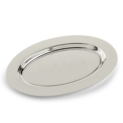 Picture of SMOOTH OVAL METAL PLATE in Silver