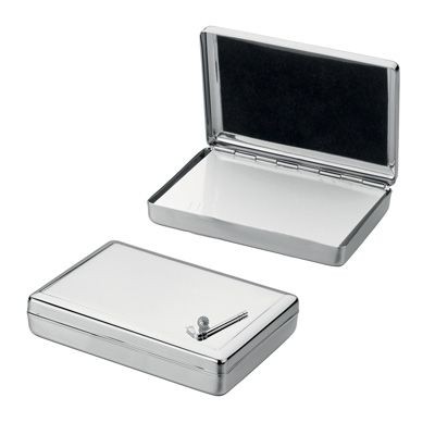 Picture of METAL GOLF POCKET NOTE PAD HOLDER in Silver.