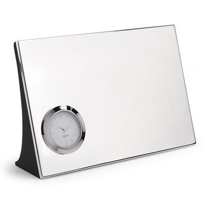 Picture of ENGRAVERS METAL DESK CLOCK in Silver