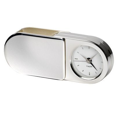 Picture of AURELIA METAL FOLDING TRAVEL ALARM CLOCK in Silver