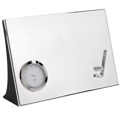 Picture of GOLF METAL DESK CLOCK in Silver