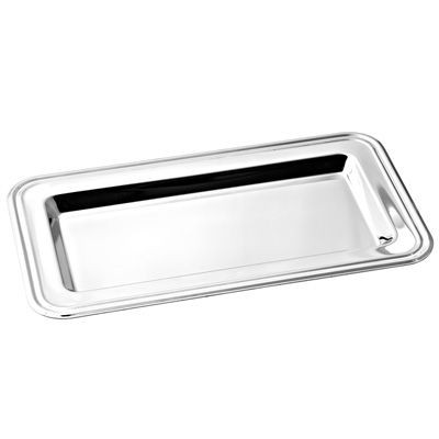 Picture of RECTANGULAR METAL TRAY in Silver.