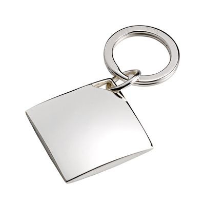 Picture of DIAMOND METAL KEYRING in Silver