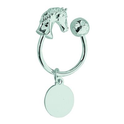 Picture of PEGASUS HORSE METAL KEYRING in Silver.