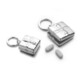 Picture of PILL BOX with Bow Metal Keyring in Silver