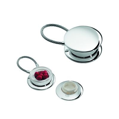 Picture of BRERA METAL PILL BOX KEYRING in Silver.