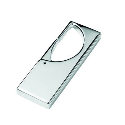 Picture of SPLENDID RECTANGULAR METAL KEYRING in Silver.