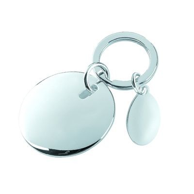 Picture of ROUND METAL KEYRING in Silver.