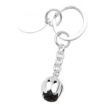 Picture of BLACK METAL TULIP KEYRING in Silver