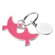 Picture of PINK DOVES METAL KEYRING in Silver