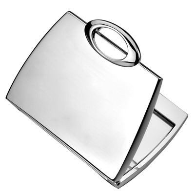 Picture of METAL PURSE COMPACT MIRROR in Silver.