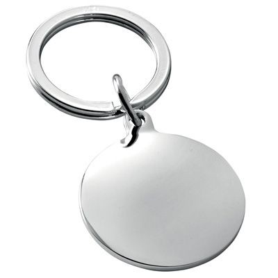 Picture of METAL KEYRING in Silver with Large Round Tag.