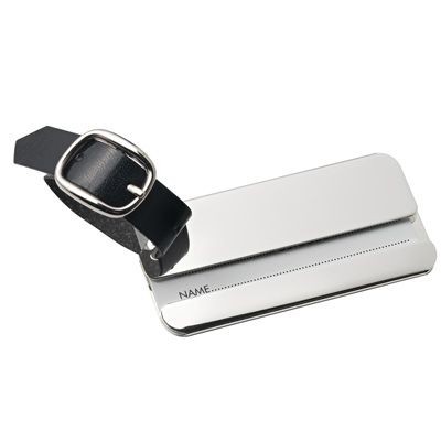 Picture of RECTANGULAR METAL LUGGAGE TAG in Silver