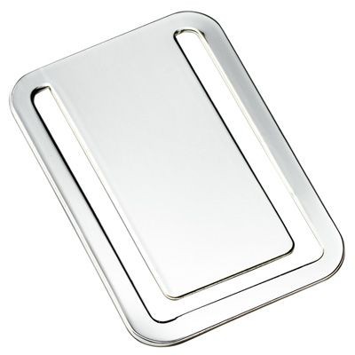 Picture of RECTANGULAR METAL BOOKMARK in Silver.