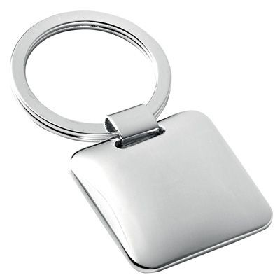 Picture of SQUARE METAL KEYRING in Silver