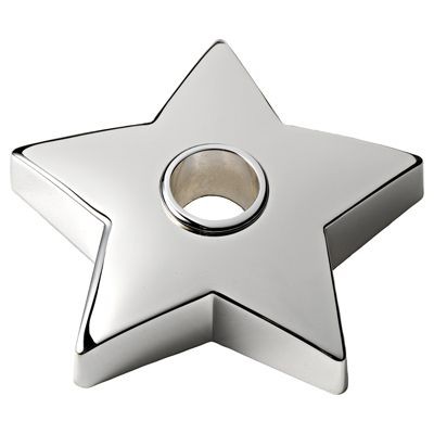Picture of STAR METAL TEA LIGHT CANDLE HOLDER in Silver.