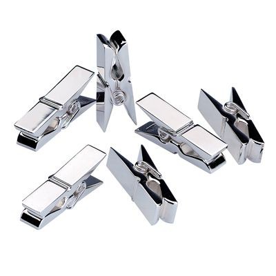 Picture of STELLA MINI PEG SHAPE METAL MEMO HOLDER CLIP in Silver.