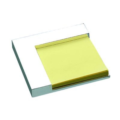 Picture of SQUARE METAL DESK POST-IT NOTE HOLDER in Silver