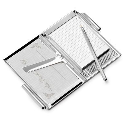 Picture of MARVIN METAL POCKET MEMO PAD HOLDER in Silver.