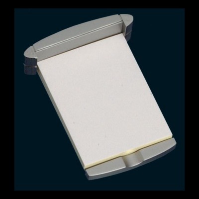 Picture of POCKET METAL MEMO NOTE PAD HOLDER in Silver.