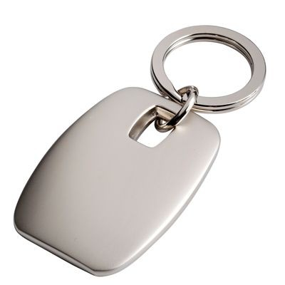 Picture of SQUARE METAL KEYRING in Matt Silver