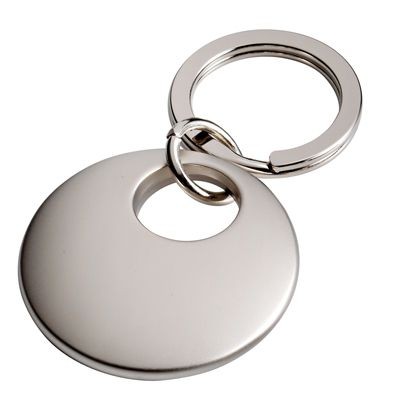 Picture of ROUND METAL KEYRING in Matt Silver