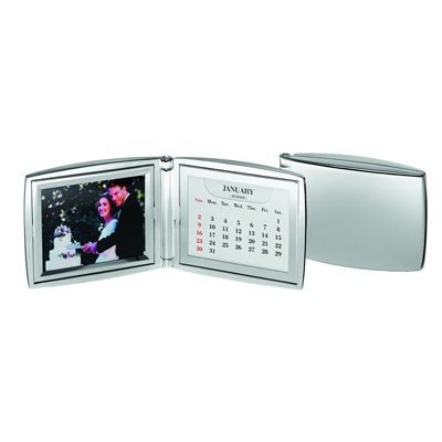 Picture of PERPETUAL METAL CALENDAR & PHOTO FRAME in Silver.