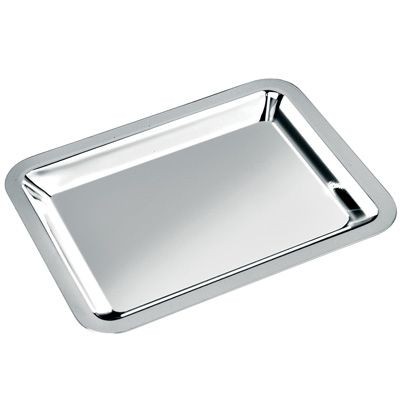 Picture of MEDIUM METAL TRAY in Silver.