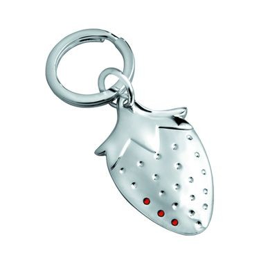 Picture of STRAWBERRY METAL KEYRING in Silver