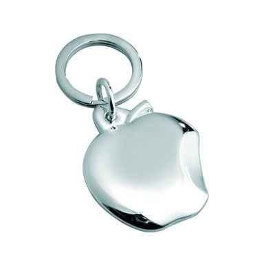 Picture of APPLE with BITE METAL KEYRING in Silver.