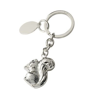 Picture of SQUIRREL METAL KEYRING in Silver.