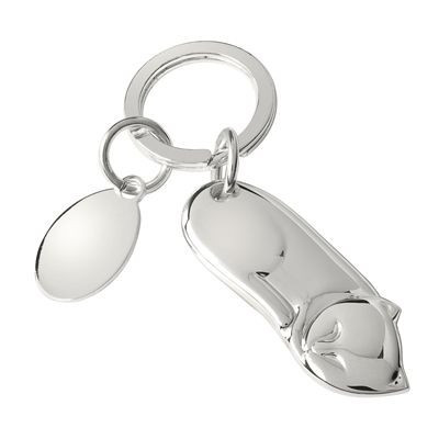 Picture of CAT METAL KEYRING in Silver