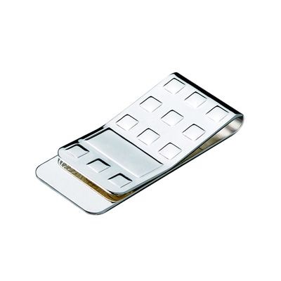 Picture of SQUARES METAL MONEY CLIP in Silver.