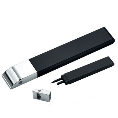 Picture of METAL PENCIL HOLDER in Silver with Blitz Sharpener