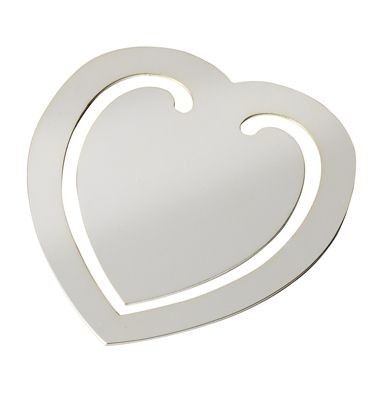 Picture of HEART METAL BOOKMARK in Silver.